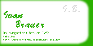 ivan brauer business card