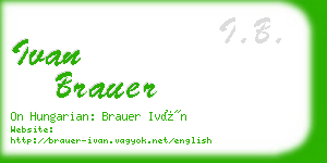 ivan brauer business card